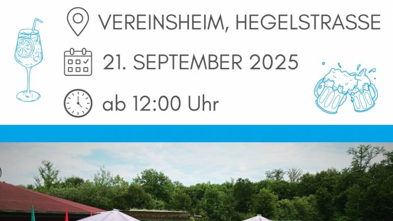 Hocketse am 21. September am Vereinsheim