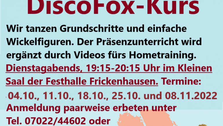 DiscoFox Kurs Herbst 2022