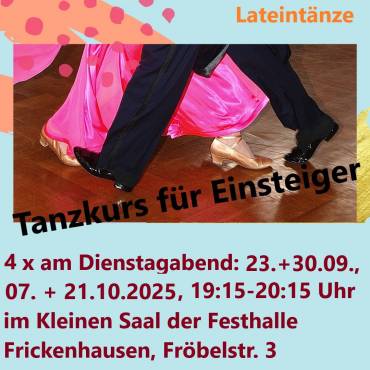 Einsteiger-Kurs in den Standard- und Lateintänzen für Paare
