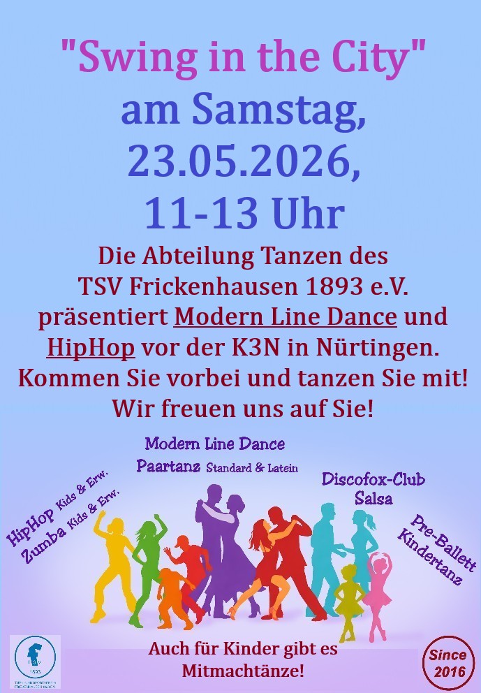 Swing in the City am Samstag 23.05.2026 in Nürtingen