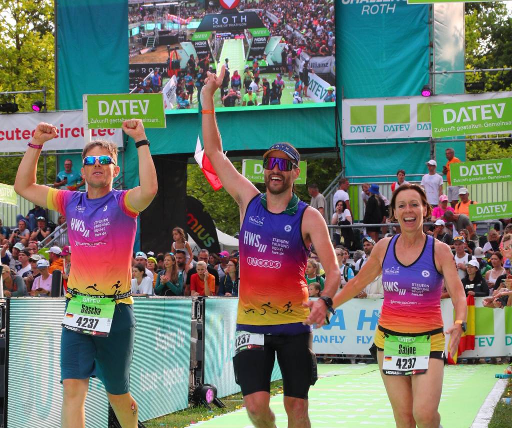 Tolle Leistung der TSVF-Staffel beim Jubiläums-Triathlon in Roth