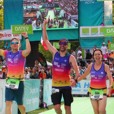 Tolle Leistung der TSVF-Staffel beim Jubiläums-Triathlon in Roth