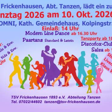 Tanztag am 10. Oktober 2026 ***Freier Eintritt***
